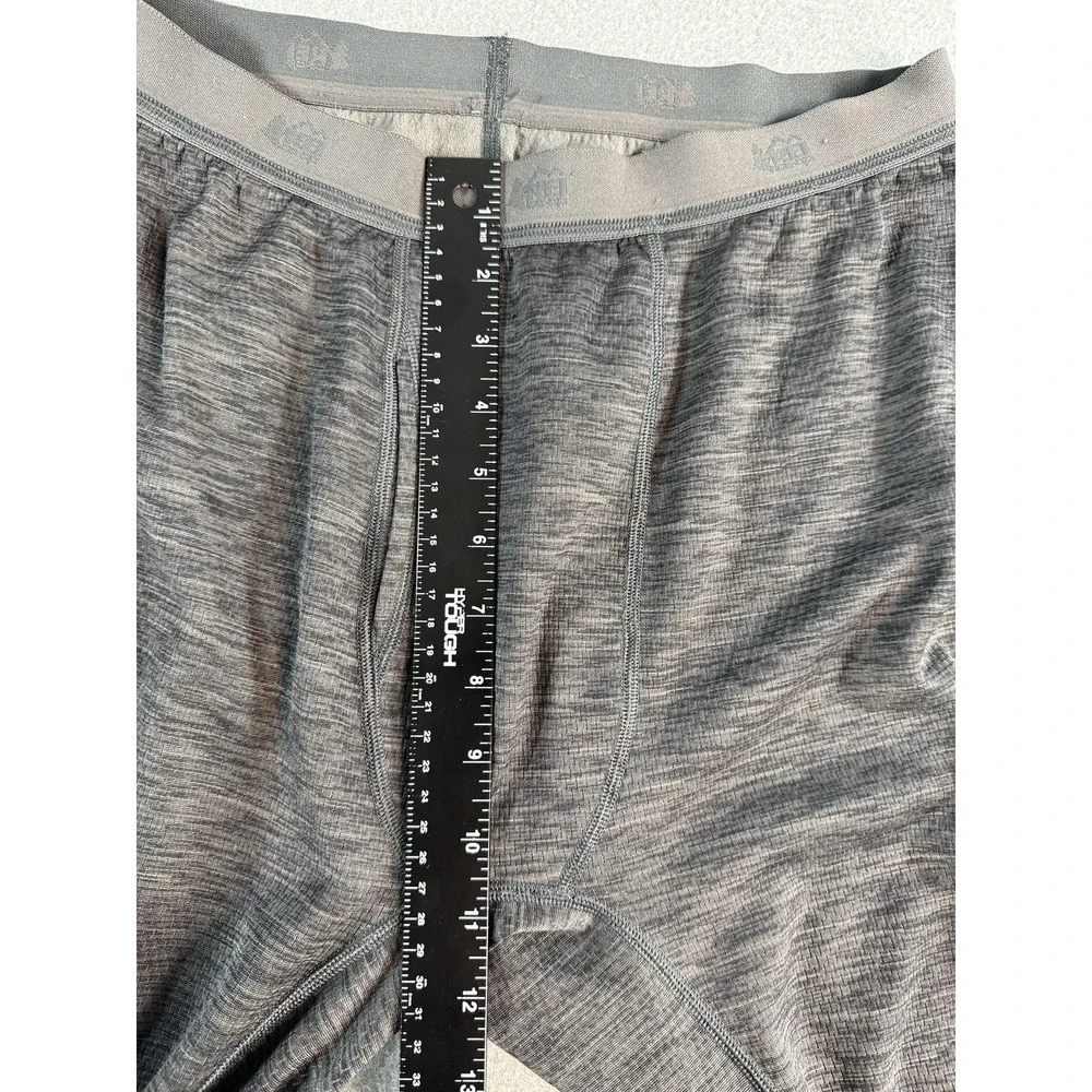 REI Co-op Long Johns Mens Medium Gray Thermal Fleece Base Layer Underwear